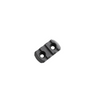 Black metal bracket on a white background