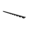 Black metal shelf on a white background
