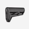 Black rifle stock on a white background