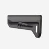 Black rifle stock on a white background