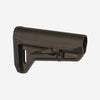 Black rifle stock on a white background