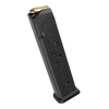 Black gun magazine with a bullet on a white background