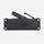 Black knife sheath with a blade on a white background
