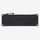 Black pouch with zipper on a white background