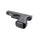 Black handgun on a white background