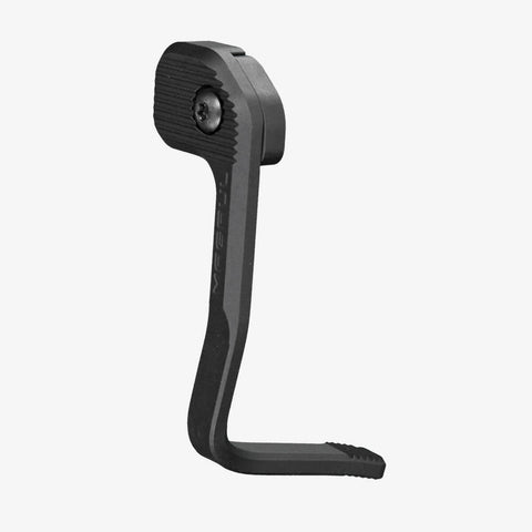 Black adjustable stand on a white background