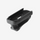 Black plastic clip on a white background