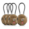 SAVIOR EQUIPMENT - Combination Cable Lock (3-Digit) - 1/2/4 Pack (LK-ROUND-TN-FOURPK)