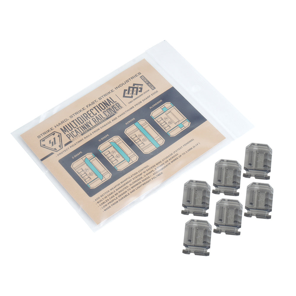 STRIKE INDUSTRIES - Strike Multidirectional Picatinny Rail Cover with Cable Management (6-pack) SI-AR-CMS-MP 1