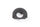 Black rubber grommet on a white background