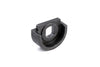 Black mechanical component on a white background