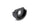 Black mechanical component on a white background