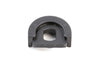 Black rubber grommet on a white background