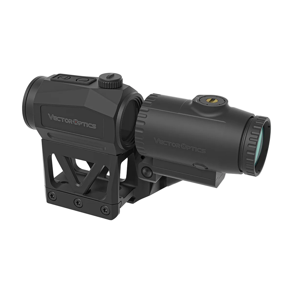 Black Vector Optics scope on a white background