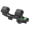 Black scope mount with angle indicator on a white background
