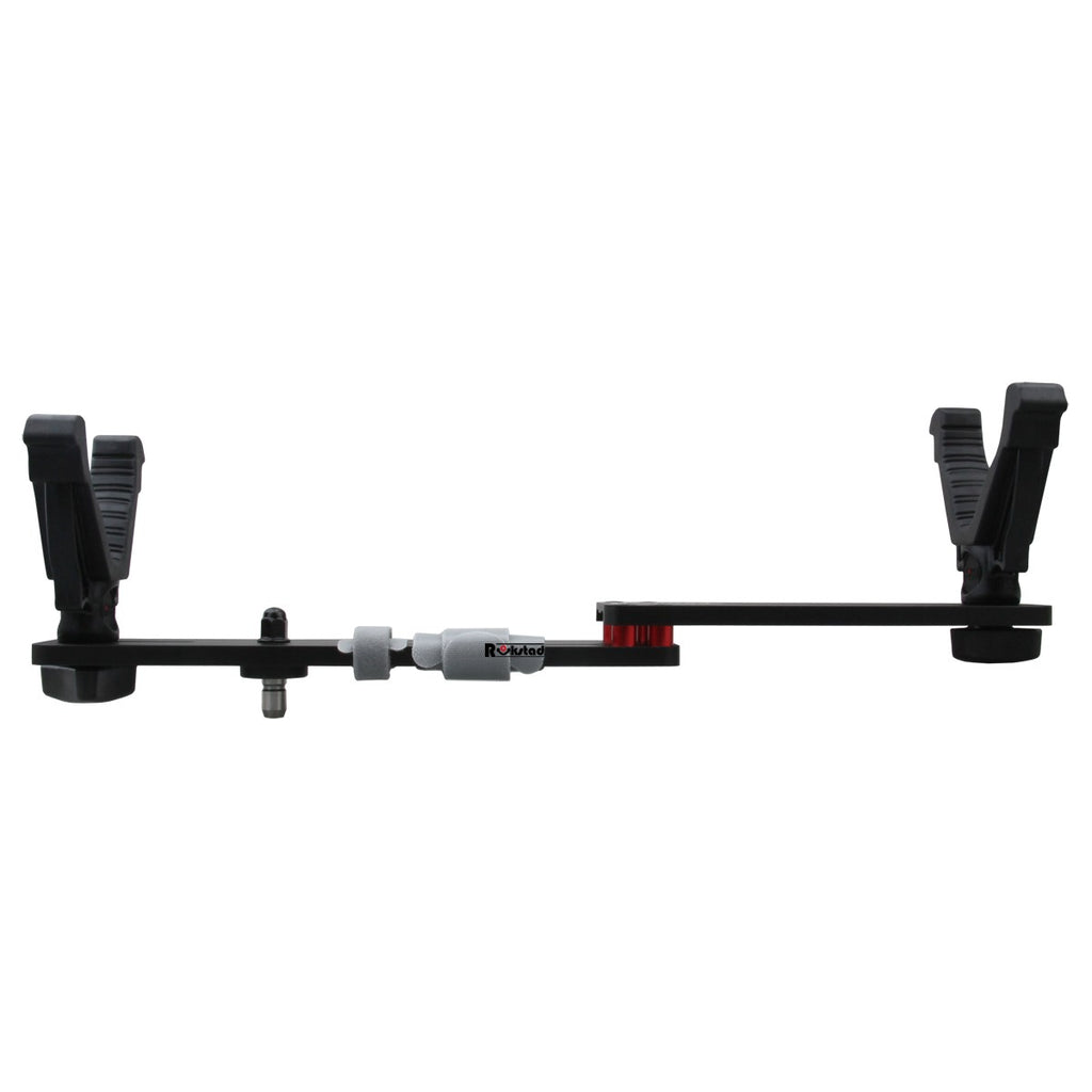 Black fishing rod holder on a white background