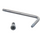 Metal Allen wrench and screw on a white background