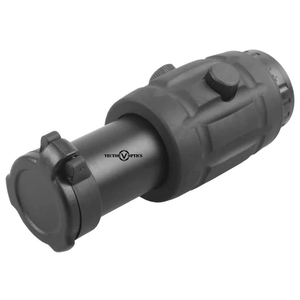 Black tactical device with Vector Optics branding on a white background