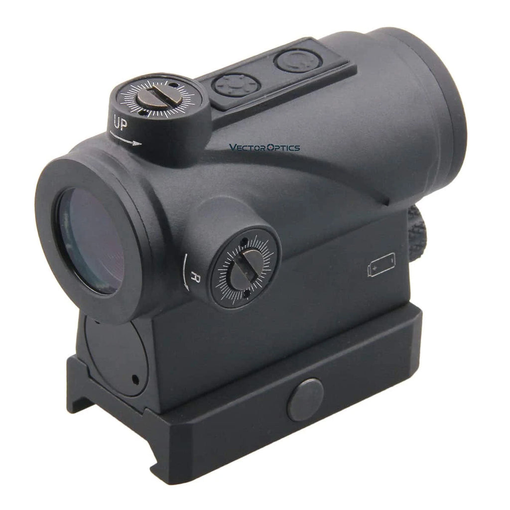 Black Vector Optics scope on a white background