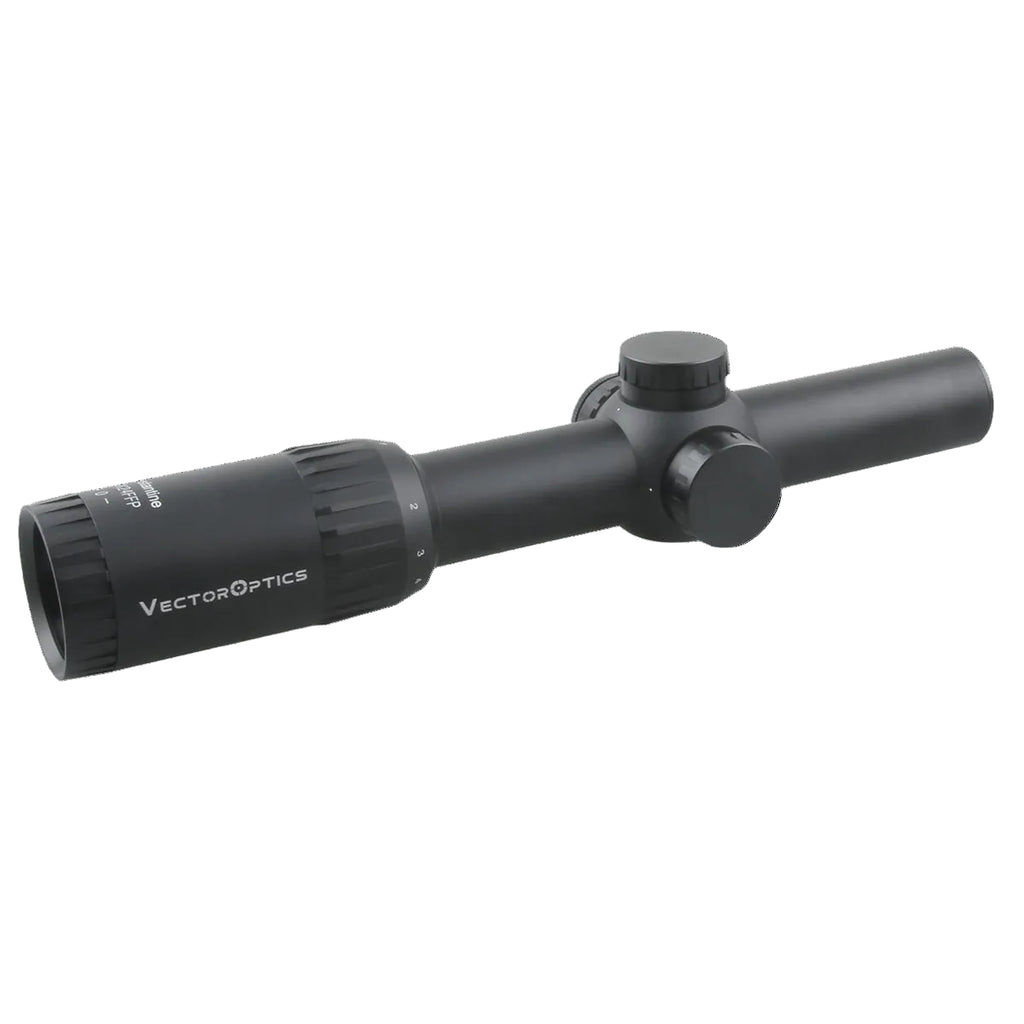 Black Vector Optics scope on a white background
