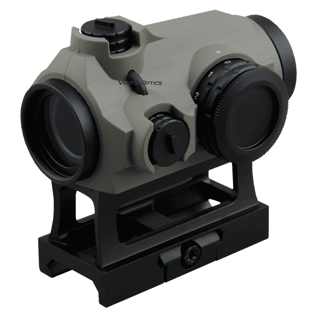 Tactical scope with Vertx Optics branding on a white background