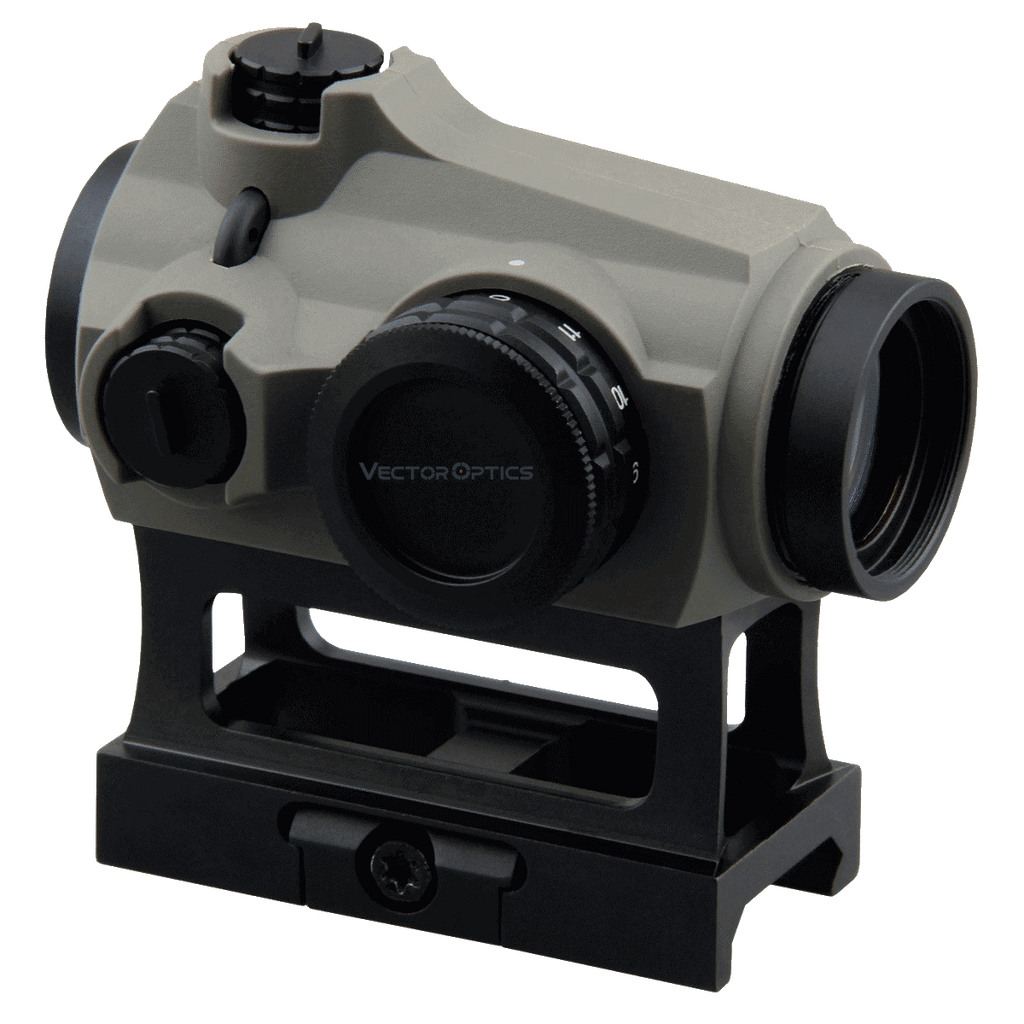 Vector Optics rifle scope on a white background