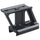 Black metal bracket on a white background