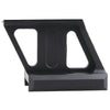 Black metal bracket on a white background