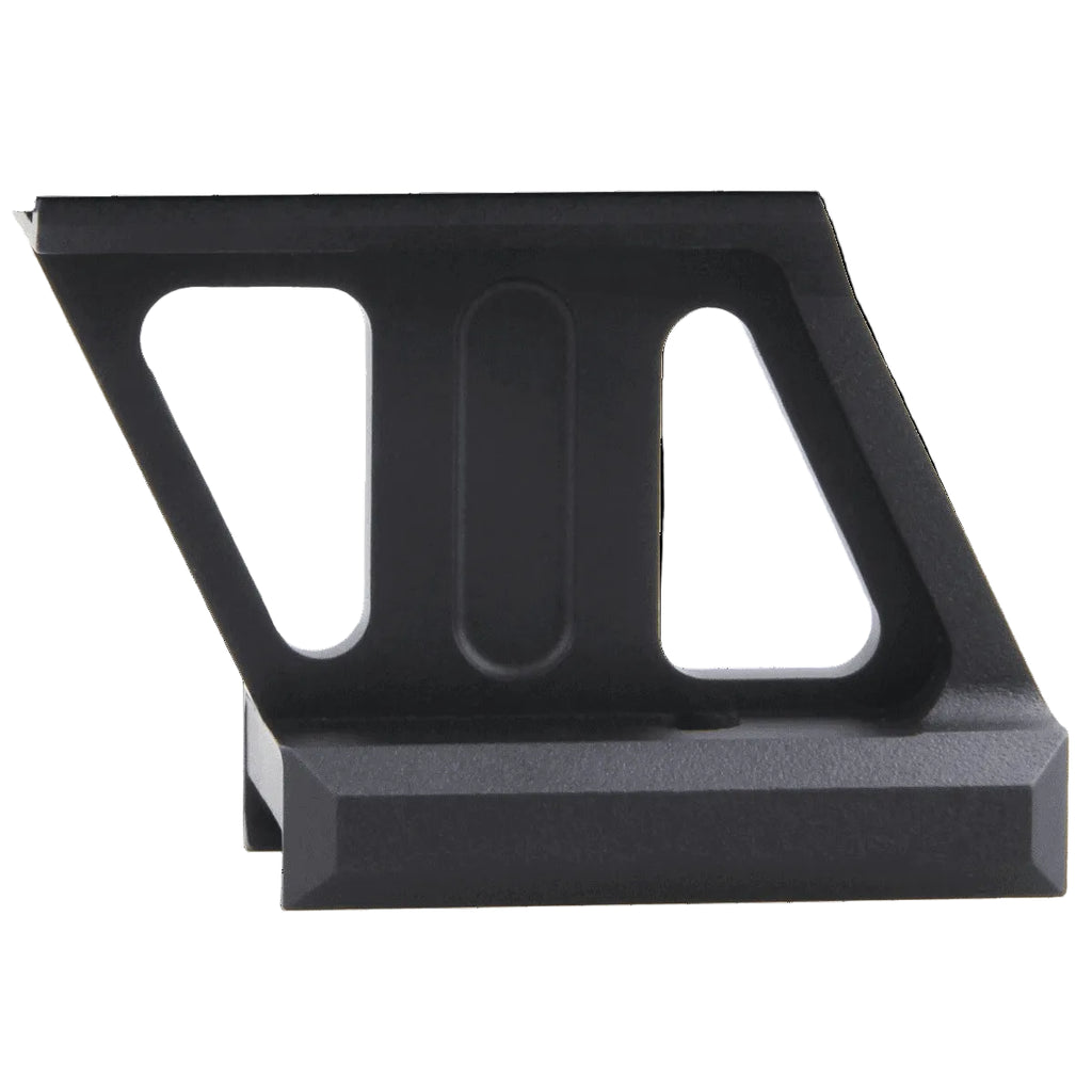 Black metal bracket on a white background