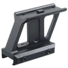 Black metal bracket on a white background