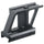 Black metal bracket on a white background