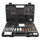 Black gun cleaning kit with various tools in a case on a white background