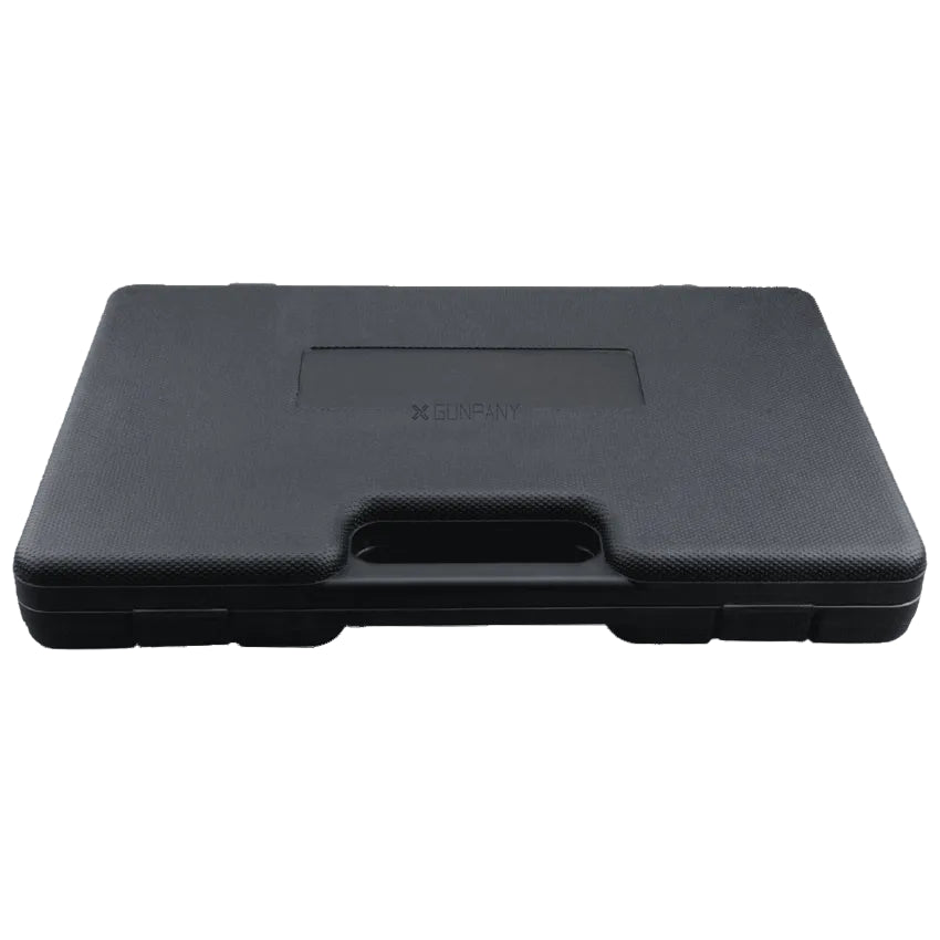 Black tool case with a visible brand logo on a white background