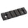Black plastic rail on a white background