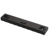 Black metal bracket on a white background