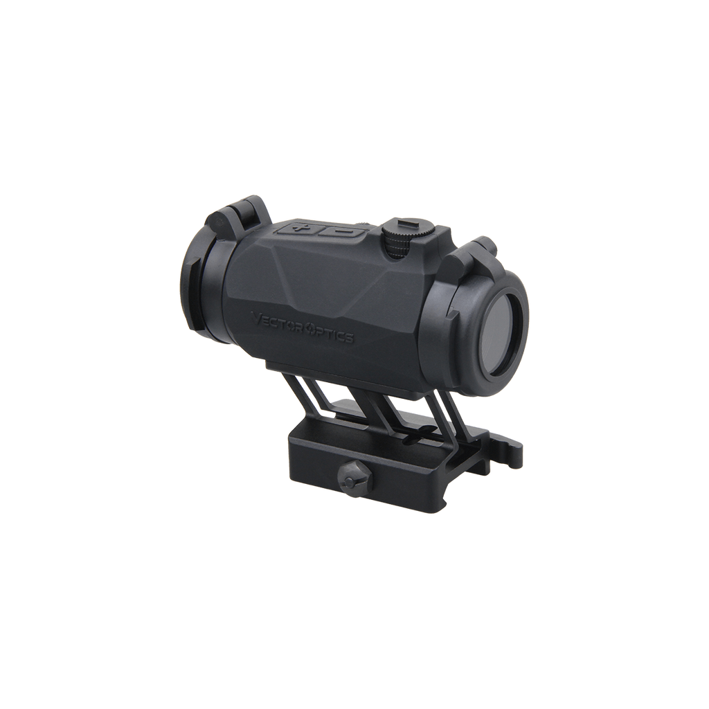 Black tactical sight on a white background