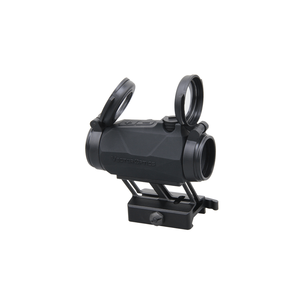 Black tactical sight on a white background