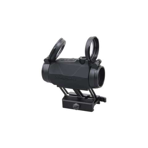 Black tactical sight on a white background