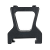 Black metal bracket on a white background