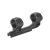 Black rifle scope mount on a white background