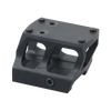 Black metal mounting bracket on a white background