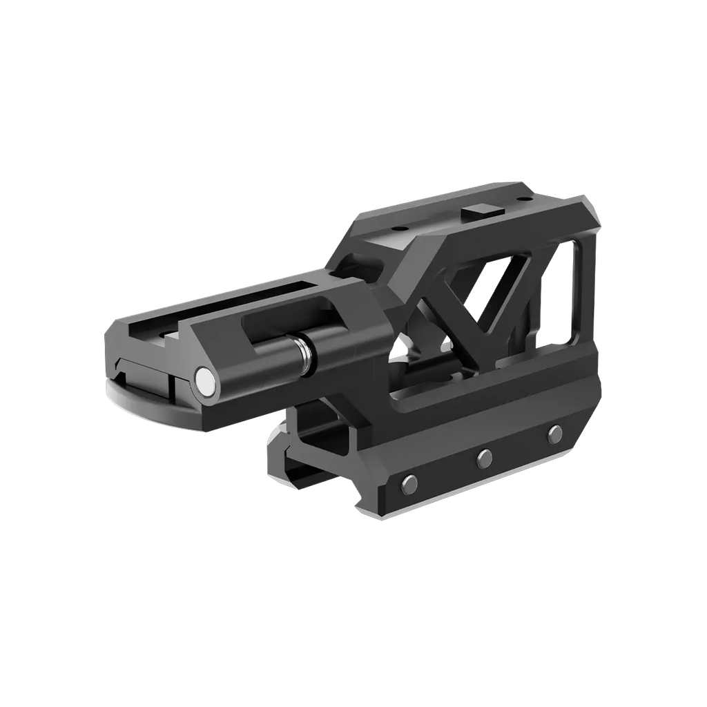 Black metal bracket on a white background