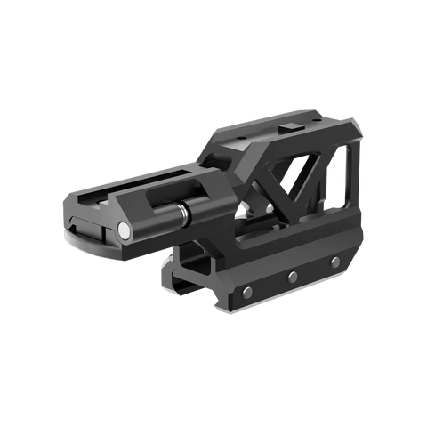 Black metal bracket on a white background