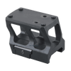 Black tactical rail mount on a white background