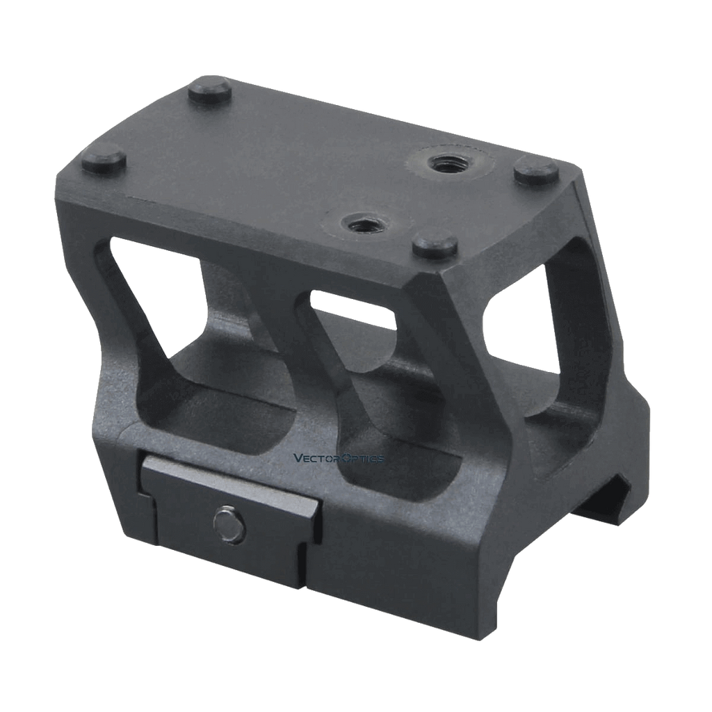 Black tactical rail mount on a white background
