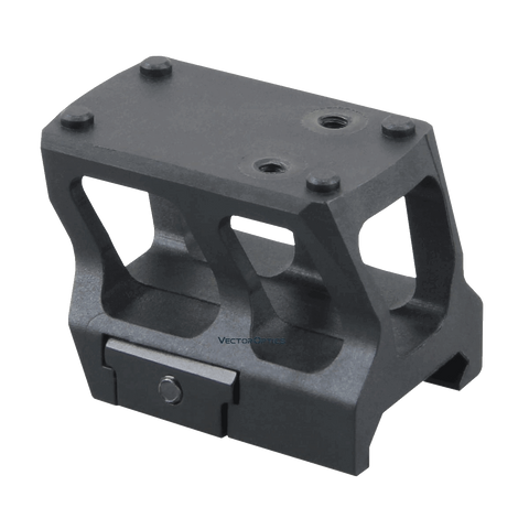 Black tactical rail mount on a white background