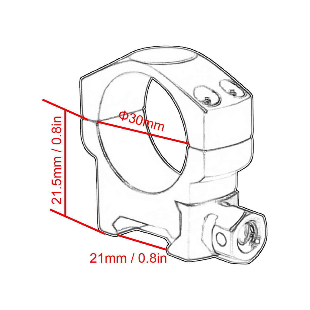 VECTOR OPTICS - 30mm Low Profile Scope Weaver Scope Rings (SCTM-27)
