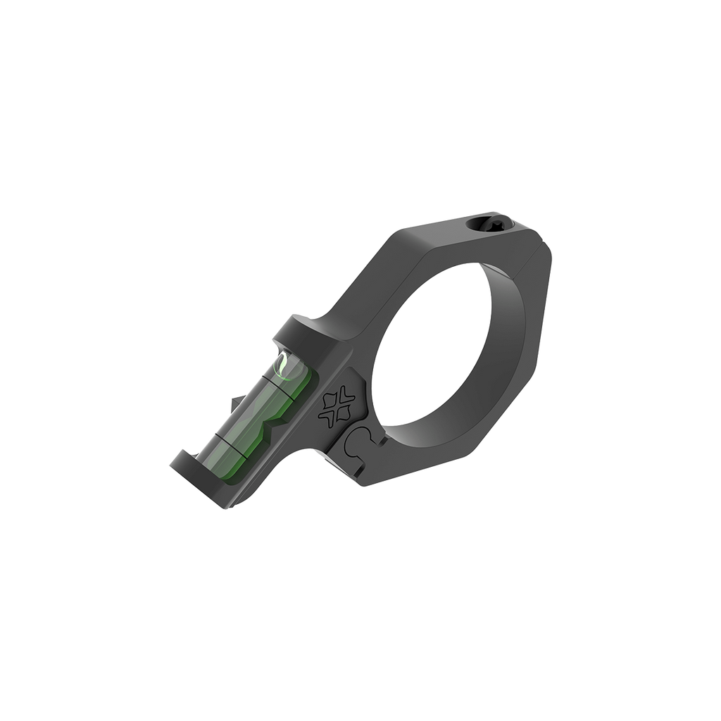 Black metal ring with green interior on a white background