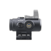 Black 4x prism scope with a logo on a white background