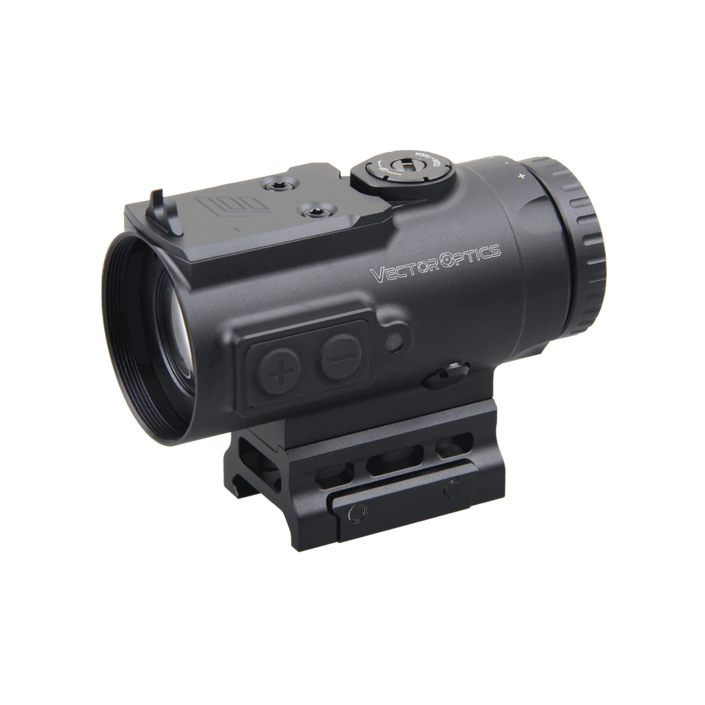 Black Vector Optics scope on a white background